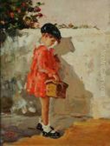 Fanciullino Pensieroso Oil Painting by Irolli Vincenzo