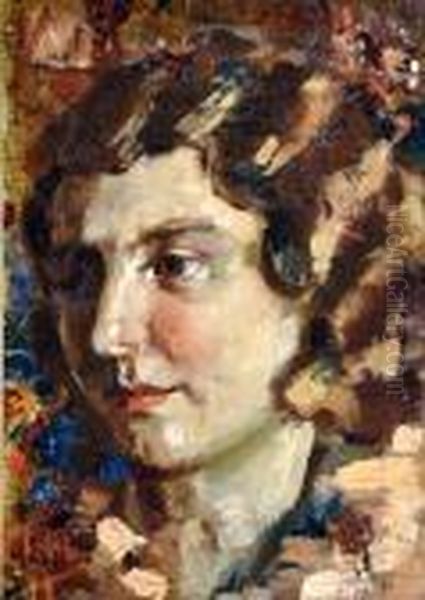 Volto Di Donna Oil Painting by Irolli Vincenzo