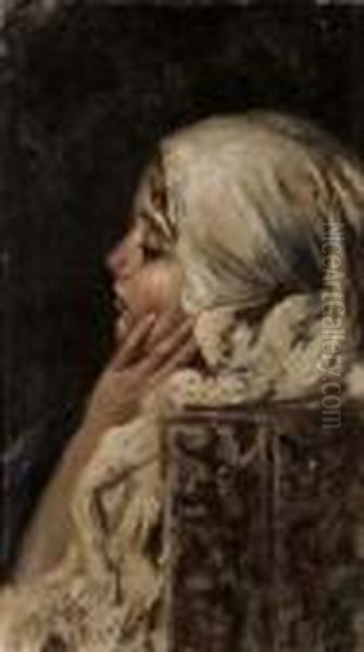 Fanciulla Pensierosa Oil Painting by Irolli Vincenzo