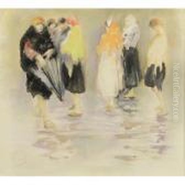 Donne In Centro Oil Painting by Irolli Vincenzo