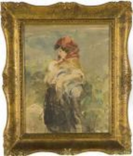 Donna Con Bimbo Oil Painting by Irolli Vincenzo