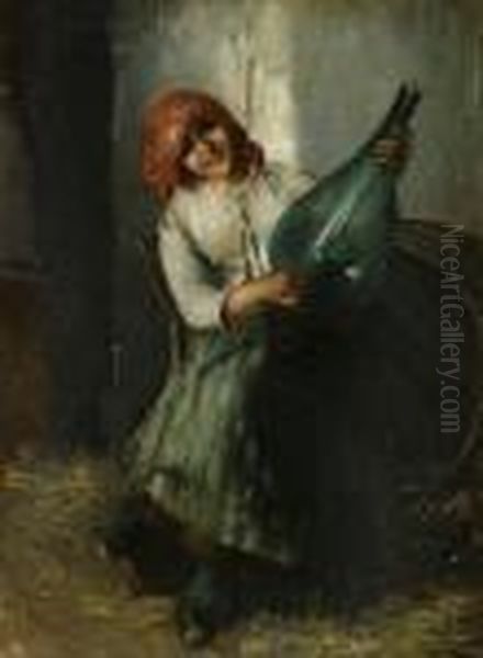 In Cantina Oil Painting by Irolli Vincenzo