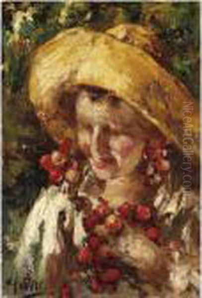 Le Ciliegie Oil Painting by Irolli Vincenzo