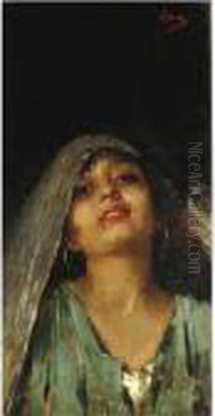 Ritratto Di Fanciulla Oil Painting by Irolli Vincenzo