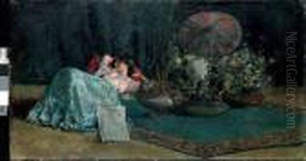 Fanciulla Sdraiata Oil Painting by Irolli Vincenzo