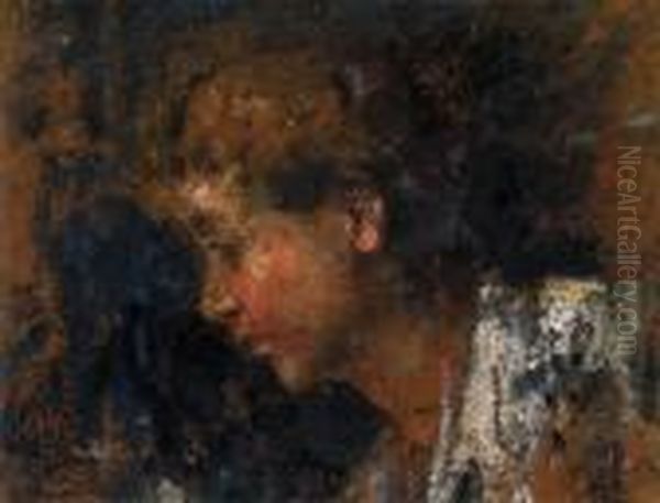 Madchenkopf Oil Painting by Irolli Vincenzo