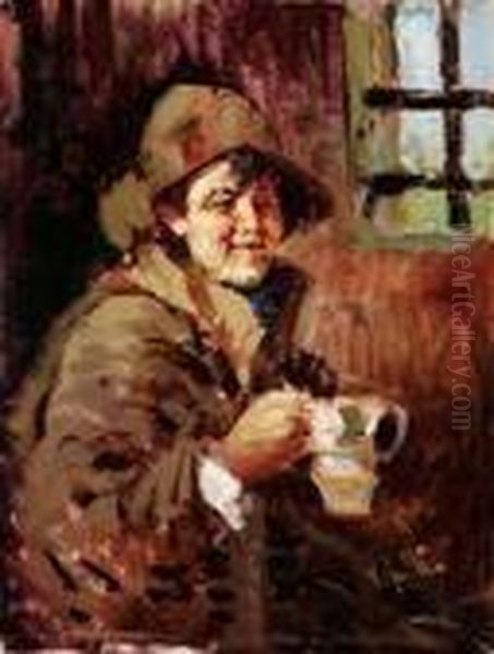 Fanciullo Con Brocca Oil Painting by Irolli Vincenzo