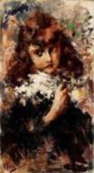 Bimba Oil Painting by Irolli Vincenzo