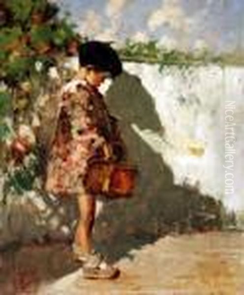 Lo Scolaretto Oil Painting by Irolli Vincenzo