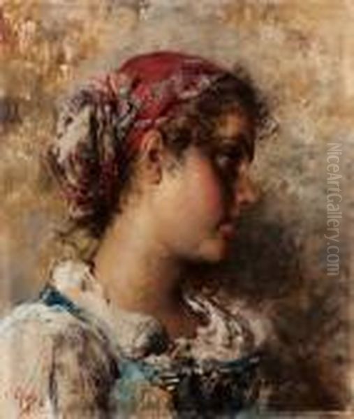 La Popolana Oil Painting by Irolli Vincenzo