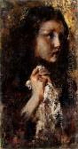 Giovinetta In Preghiera Oil Painting by Irolli Vincenzo