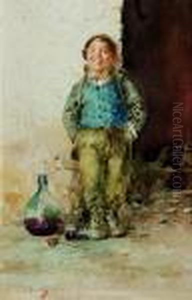 Scugnizzo Napoletano Oil Painting by Irolli Vincenzo