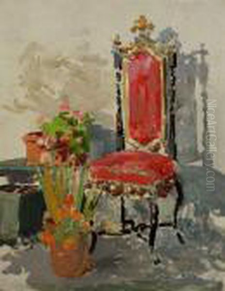 Studio D'interno Oil Painting by Irolli Vincenzo