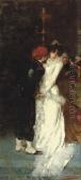 A Soldier's Farewell Oil Painting by Irolli Vincenzo