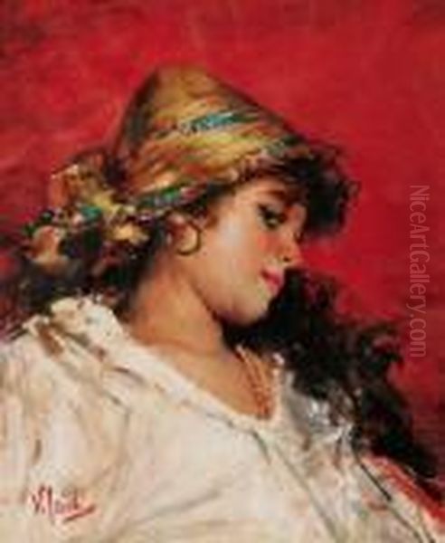 Il Cappello Di Paglia Oil Painting by Irolli Vincenzo