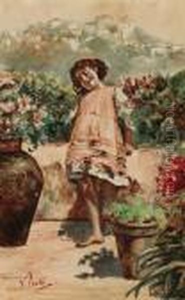 In Terrazza Oil Painting by Irolli Vincenzo