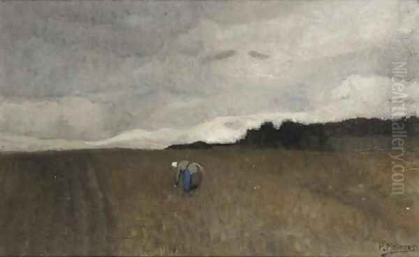 Aren lezen Oil Painting by Piet Meiners