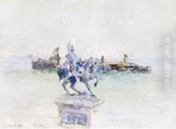 Statua Equestre Oil Painting by Irolli Vincenzo