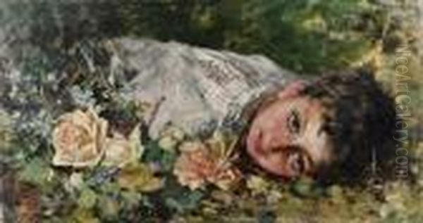 Tra I Fiori Oil Painting by Irolli Vincenzo