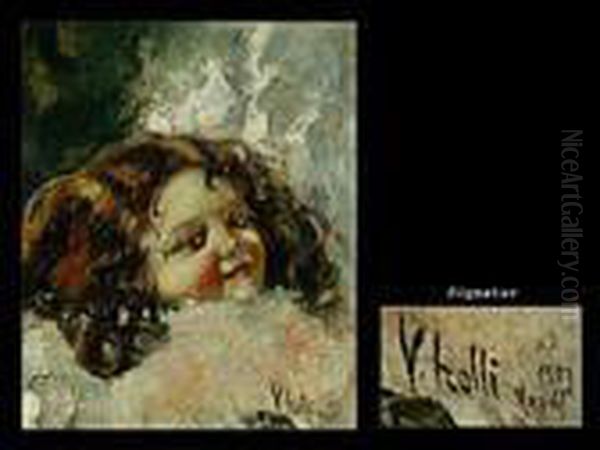 Portrait Eines Madchens Oil Painting by Irolli Vincenzo