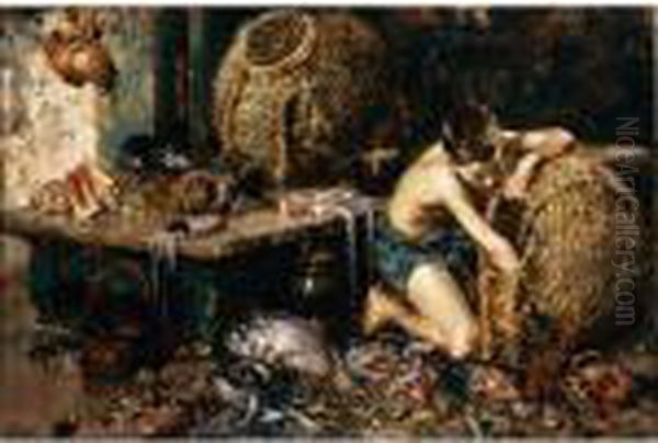 La Pesca Fortunata Oil Painting by Irolli Vincenzo