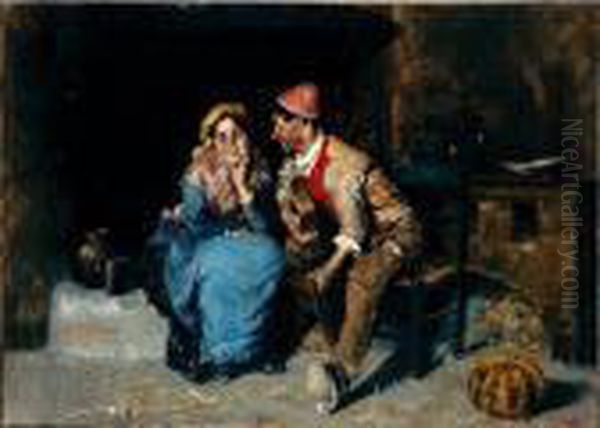 Vecchi Amori Oil Painting by Irolli Vincenzo