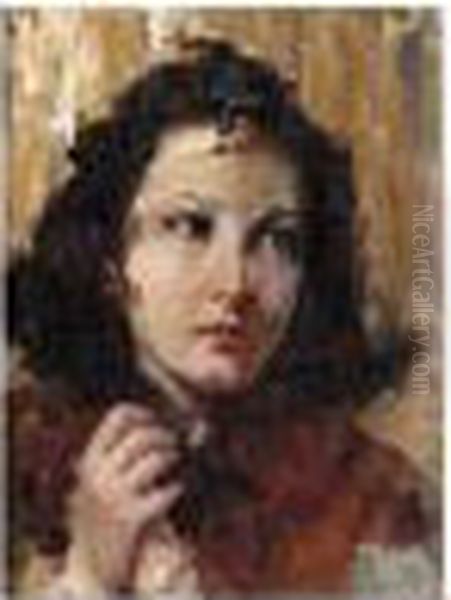Portrait Of A Woman Oil Painting by Irolli Vincenzo