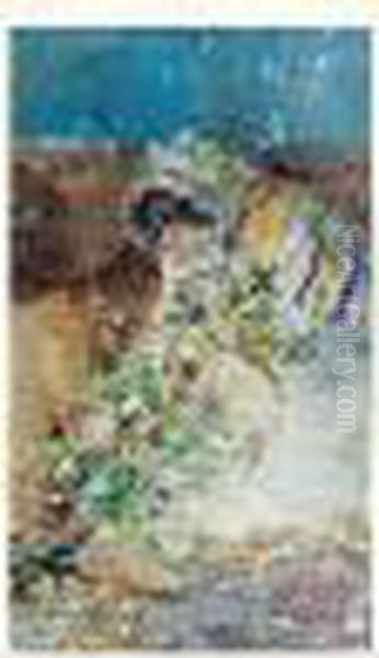 Jeune Fille Au Milieu Des Fleurs Oil Painting by Irolli Vincenzo