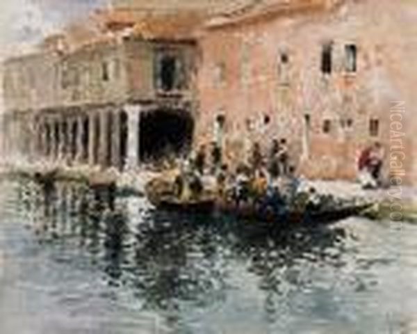 Venezia, La Pescheria Oil Painting by Irolli Vincenzo