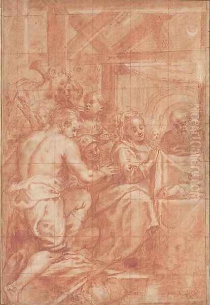 The Adoration of the Shepherds Oil Painting by Giulio Morina