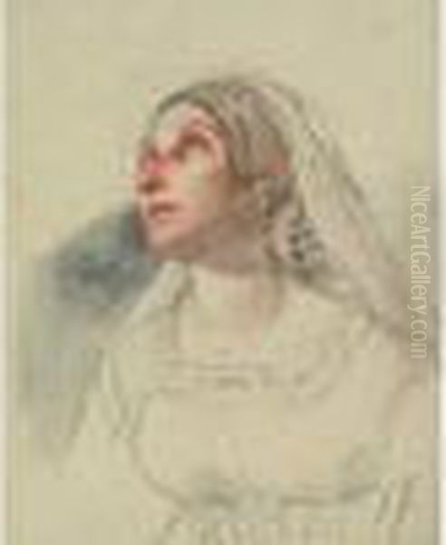 Femme Implorant Oil Painting by Eugene Isabey