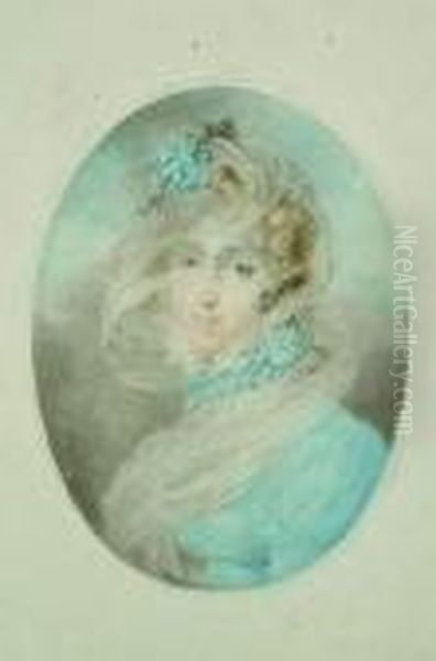 La Reine Hortense Oil Painting by Jean-Baptiste Isabey