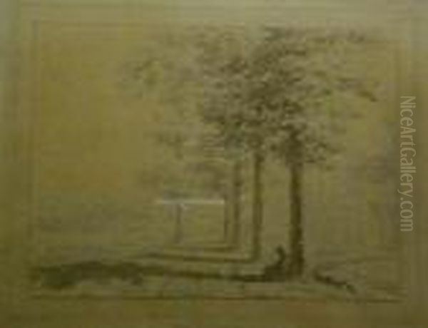 Dessinateurs Dans Un Paysage Oil Painting by Jean-Baptiste Isabey