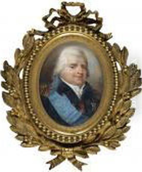 Portrait Of Louis Xviii Oil Painting by Jean-Baptiste Isabey