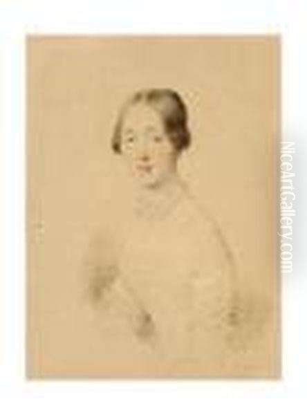 Portrait De Jeune Femme Oil Painting by Jean-Baptiste Isabey