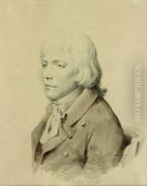 Portrait D'homme En Buste Oil Painting by Jean-Baptiste Isabey