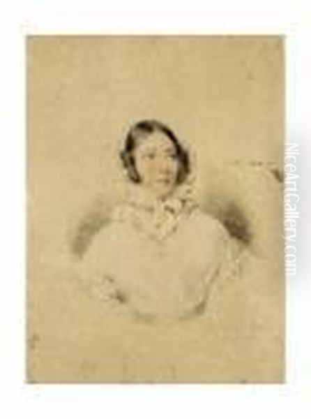 Portrait De Jeune Femme, 1802 Oil Painting by Jean-Baptiste Isabey