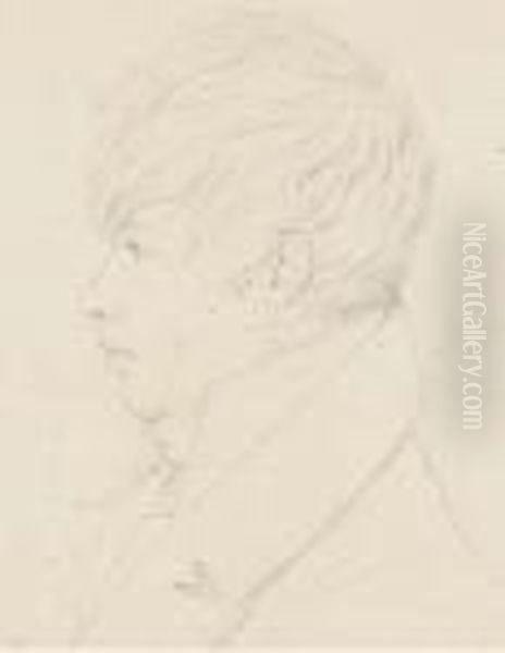 Portrait De Jeune Homme Oil Painting by Jean-Baptiste Isabey