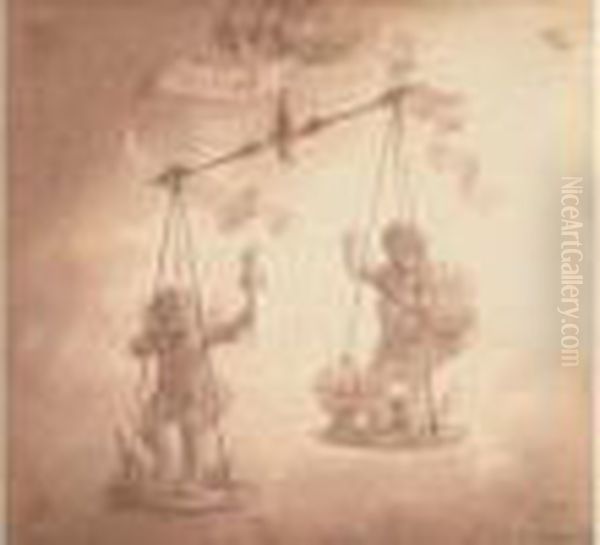 Le Plaisir L'emportant Sur La Raison Oil Painting by Jean-Baptiste Isabey