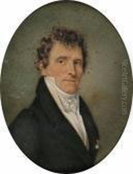 Portrait Of A Gentleman Wearing The Legion D'honneur Oil Painting by Jean-Baptiste Isabey