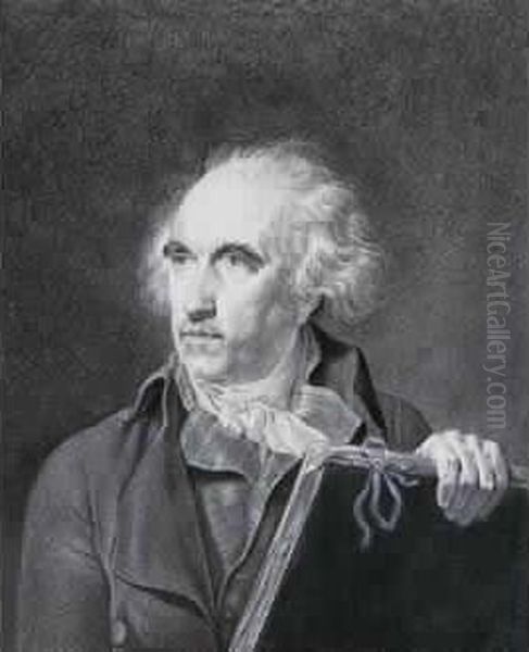 Nancy - Paris 
 Portrait D'hubert Robert Tenant Un Carton A Dessins Oil Painting by Jean-Baptiste Isabey