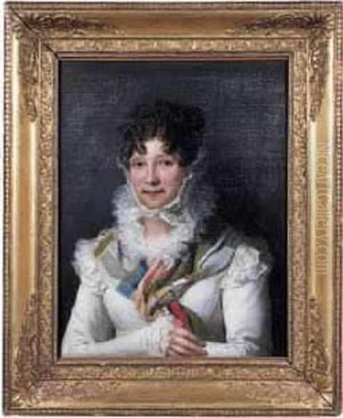 Portrait De Femme Oil Painting by Jean-Baptiste Isabey