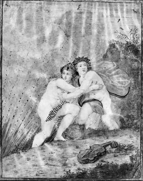 Orpheus and Eurydice Oil Painting by Willem Van Mieris Leiden