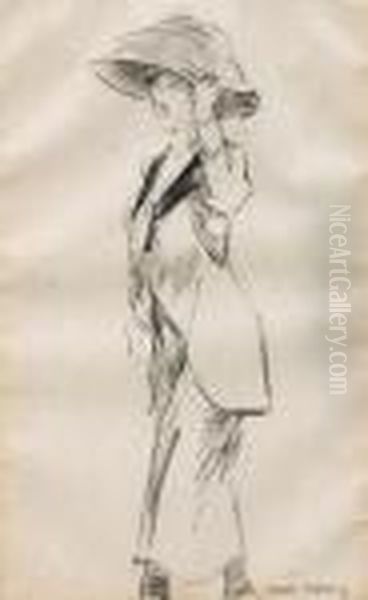 Elegante Dame Mithut Oil Painting by Isaac Lazarus Israels