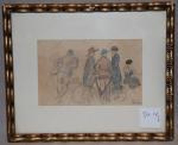 Figures In The Park Oil Painting by Isaac Lazarus Israels