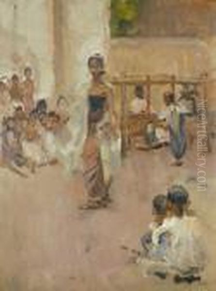 The Performance Oil Painting by Isaac Lazarus Israels