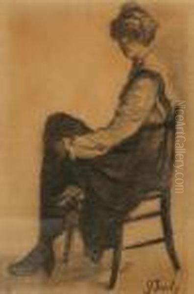 Zittende Vrouw Oil Painting by Isaac Lazarus Israels