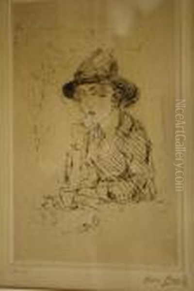 Dame Aan Ontbijtttafel Oil Painting by Isaac Lazarus Israels