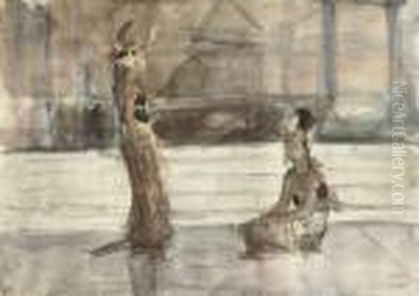 Vorstelijke Danseressen: Royal Dancers Oil Painting by Isaac Lazarus Israels