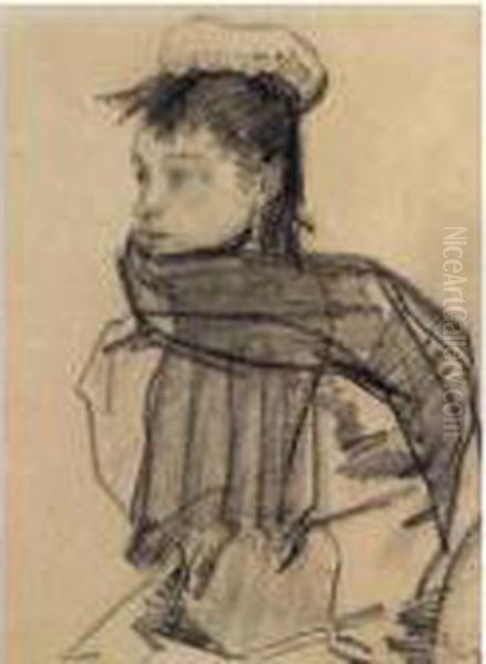 A Servant Girl Oil Painting by Isaac Lazarus Israels